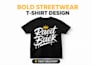 create simple text based t shirt design